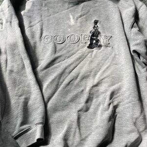 Disney Gray Goofy Crew Neck Sweater